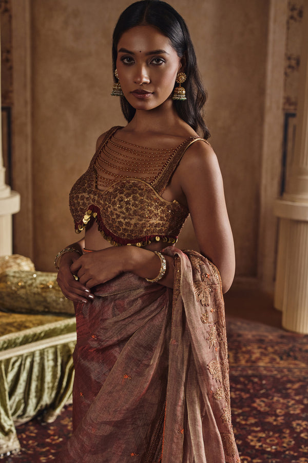 NH Statement Tissue Saree Veiled in Marodi