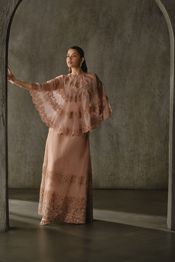 Cutwork Cape Set