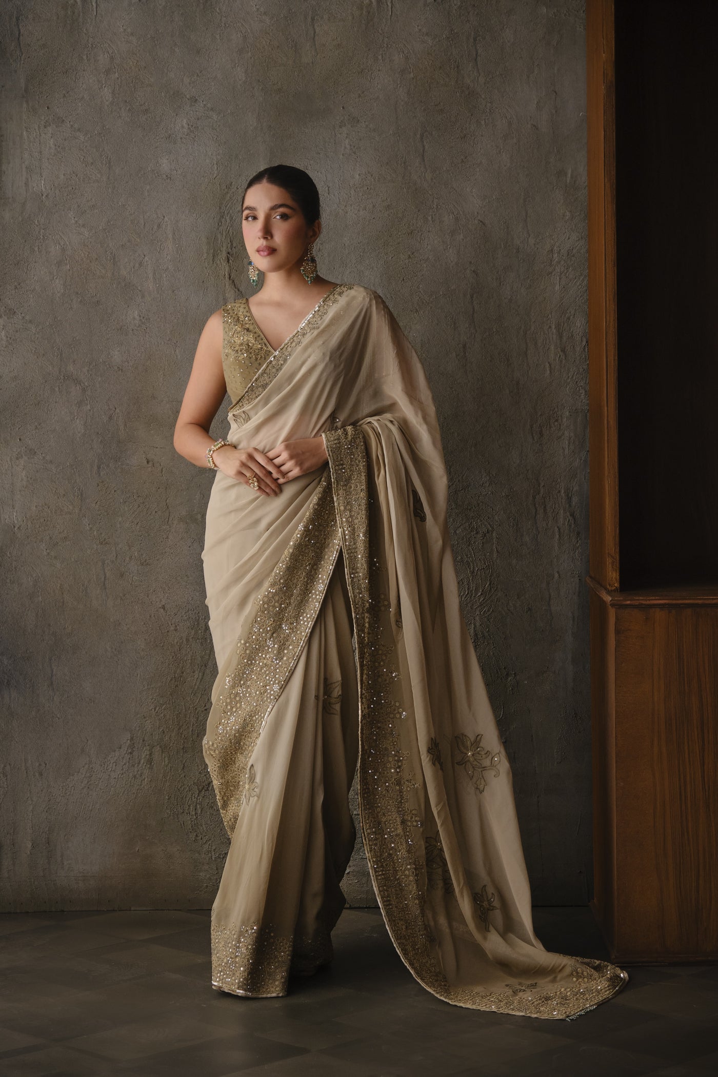 Floral Mosaic Saree