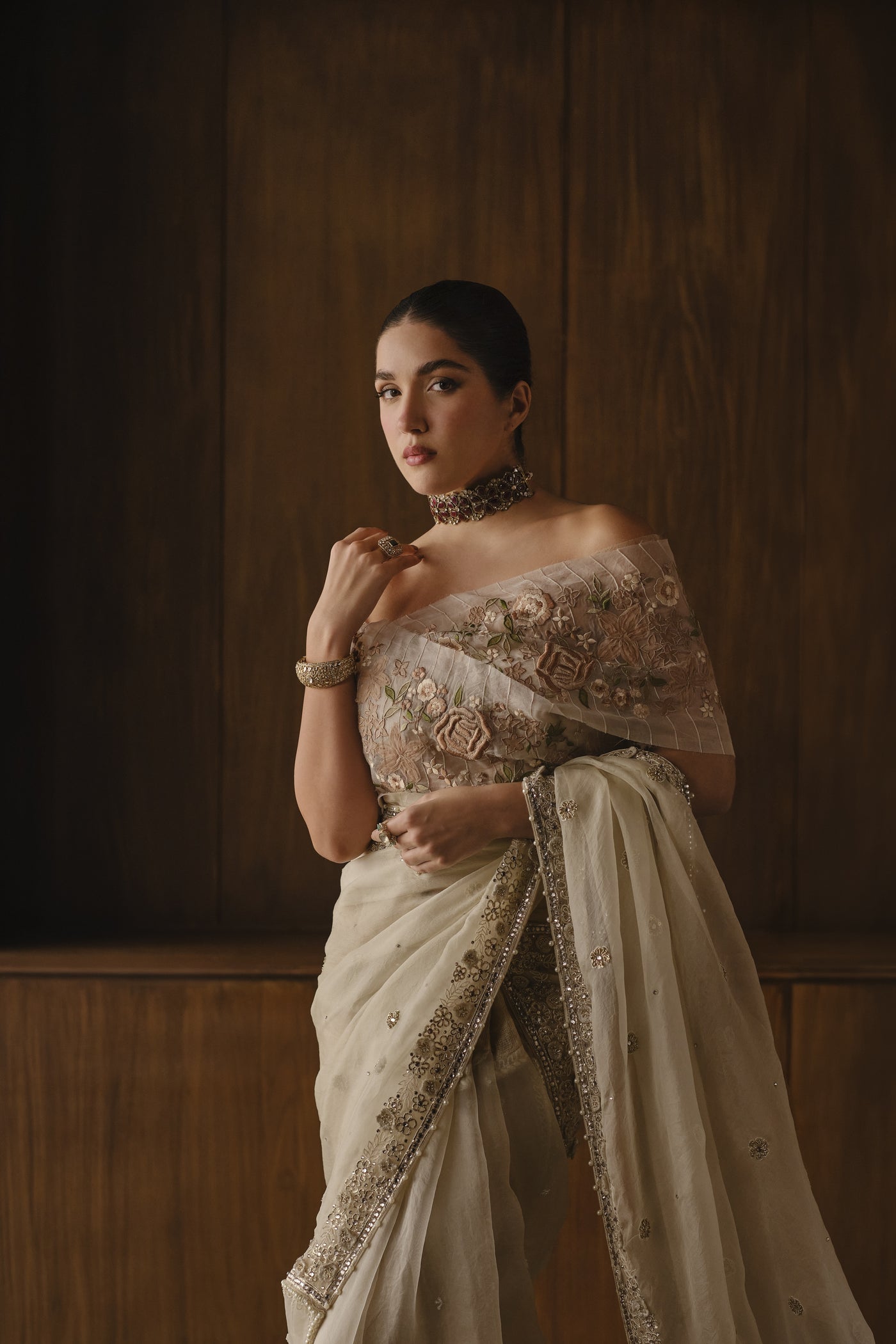 Floral Trellis Saree