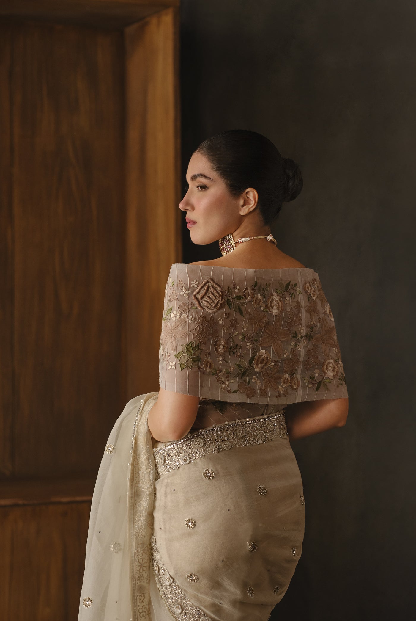 Floral Trellis Saree