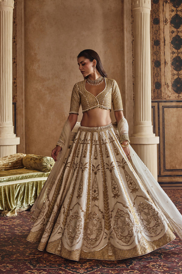 NH Ivory Bird Couture Lehenga