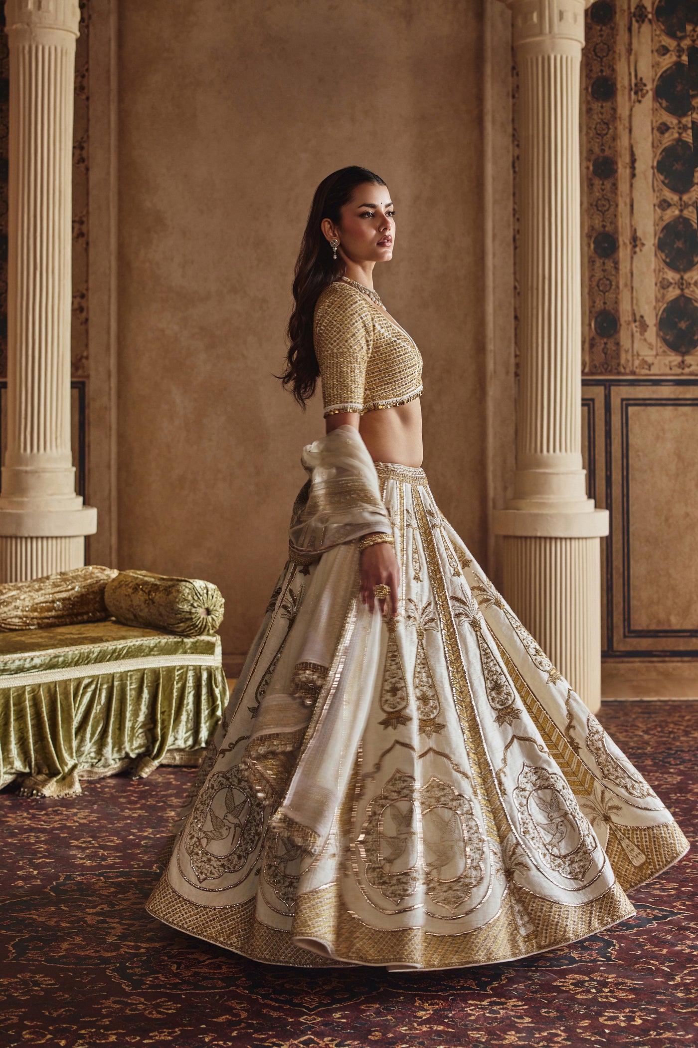 NH Ivory Bird Couture Lehenga