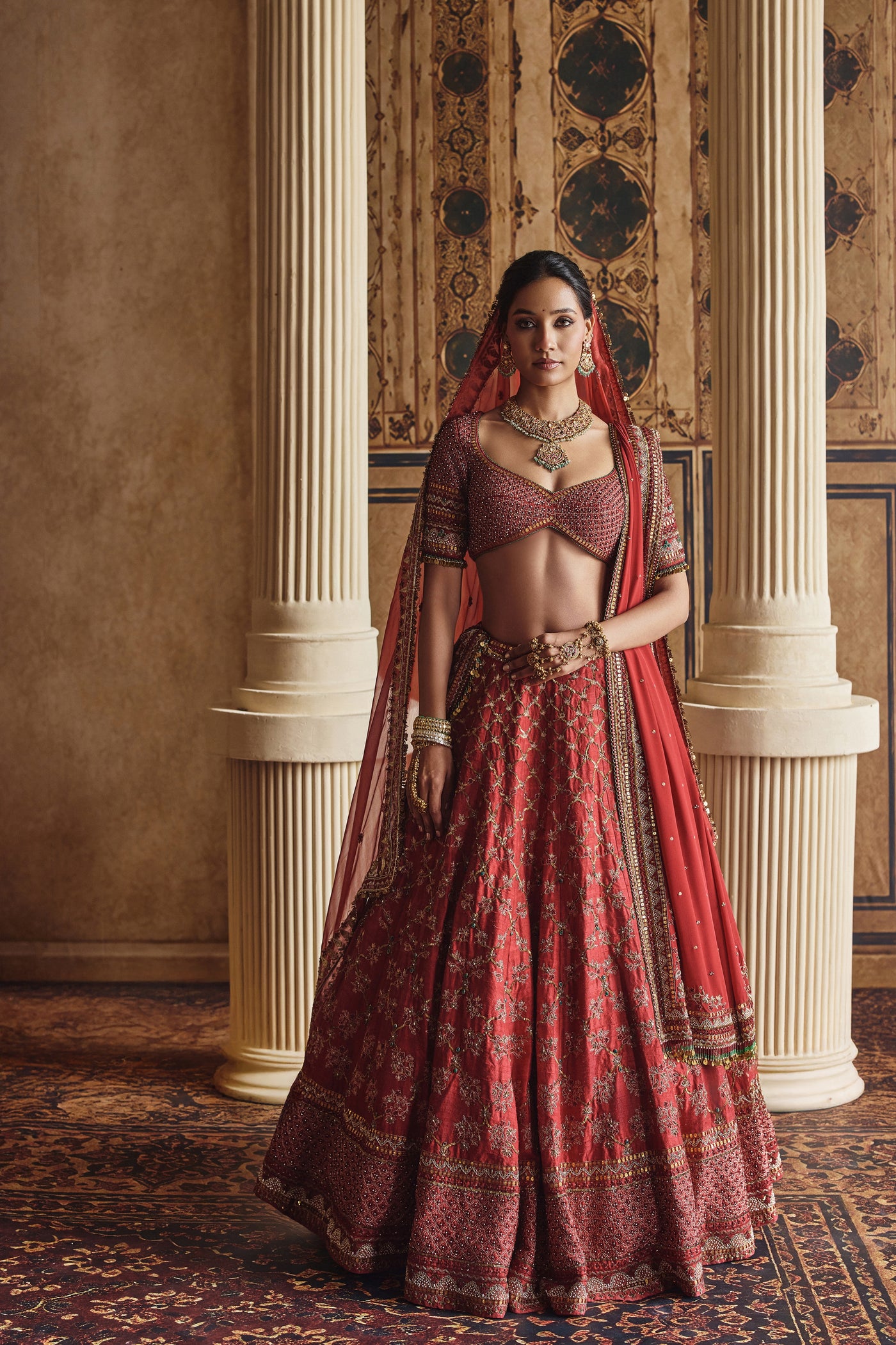 NH Statement Jaal Lehenga Set