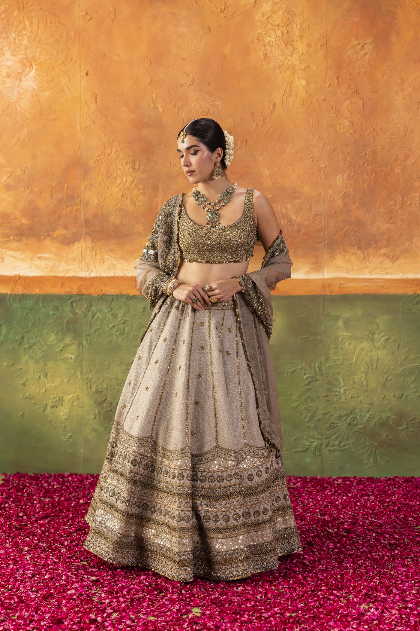 NH Statement Jute Mandala Lehenga