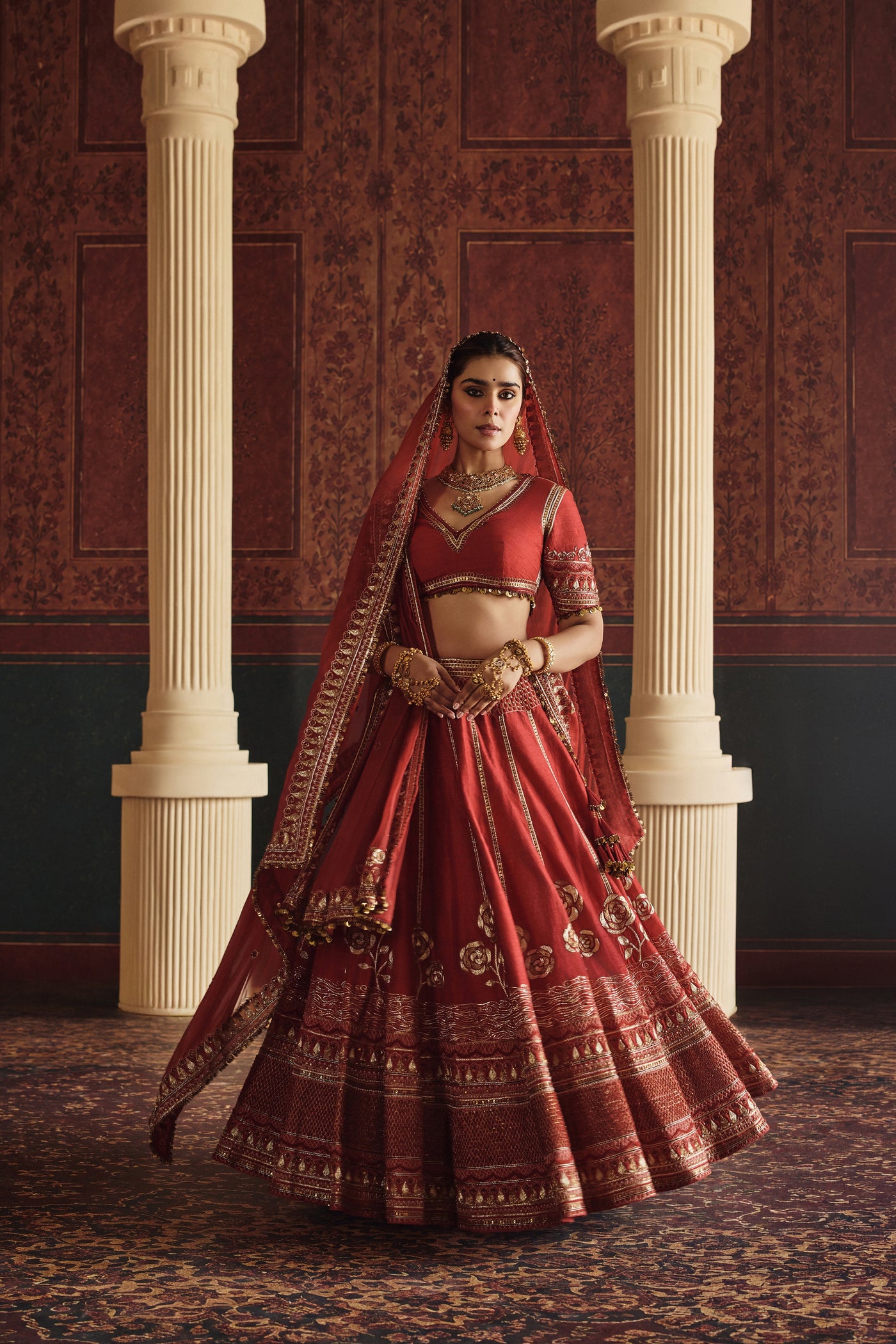 NH Statement Rose Lehenga Set