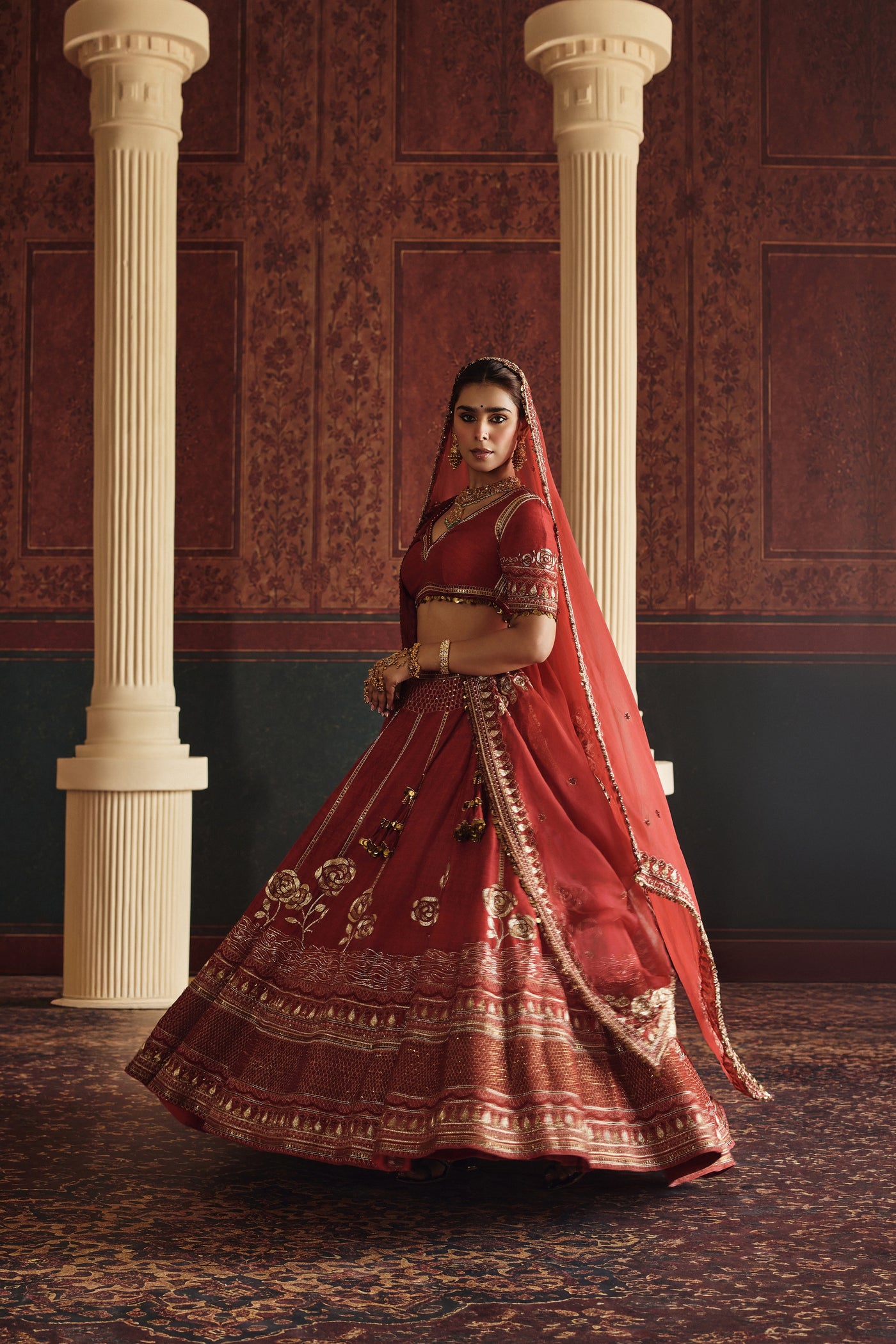 NH Statement Rose Lehenga Set