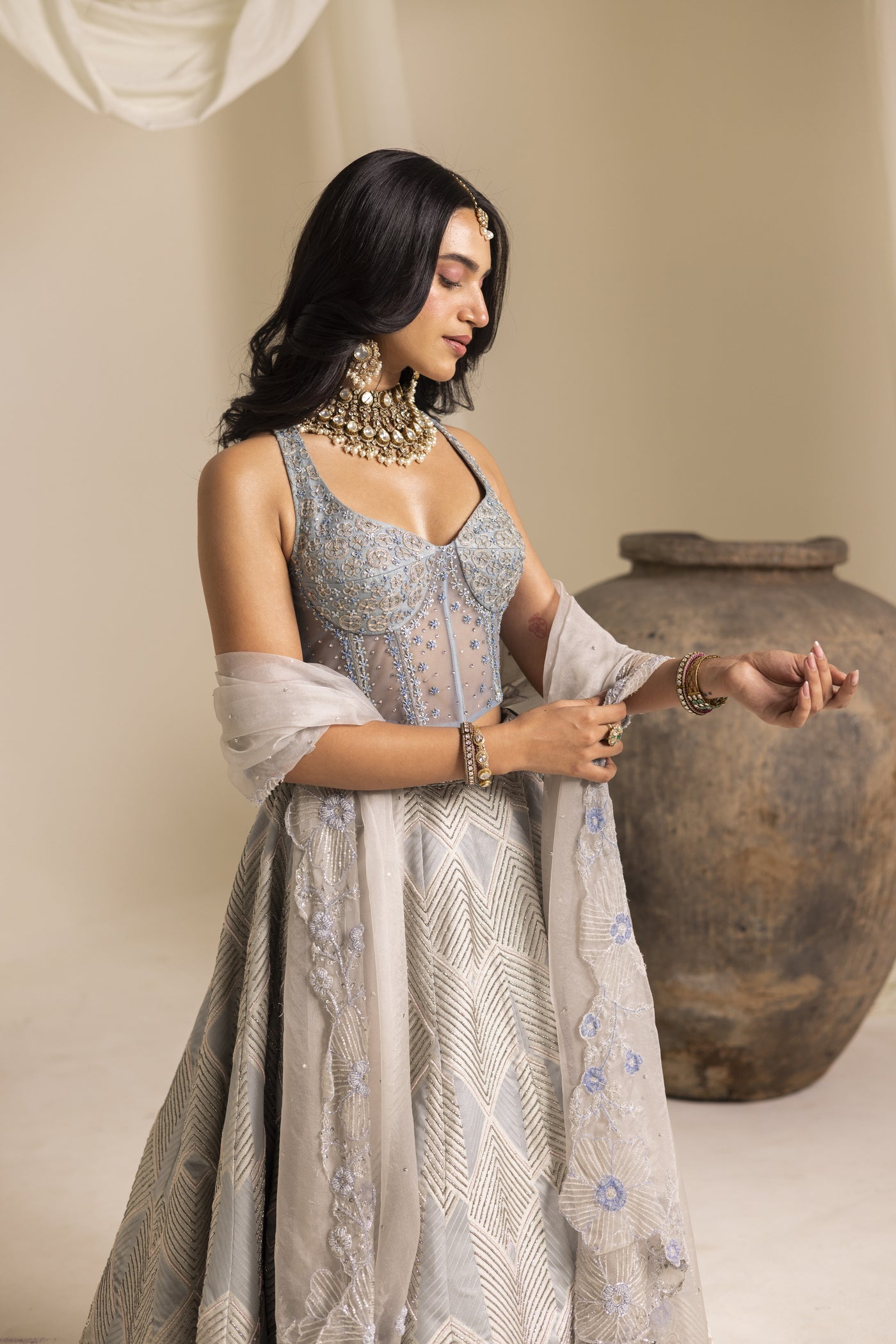 Powder Blue with Corset