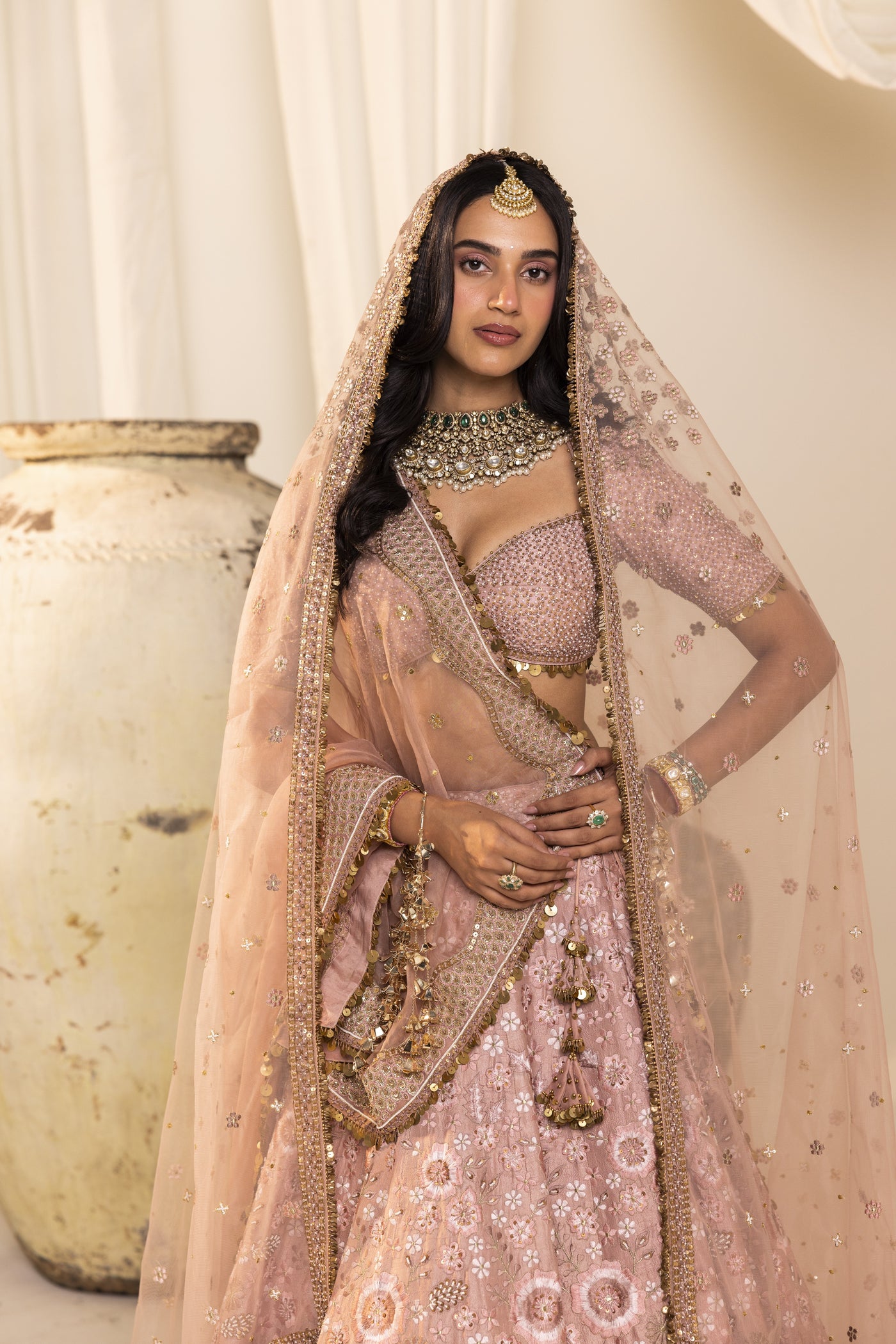 Rose Pink Bridal Lehenga