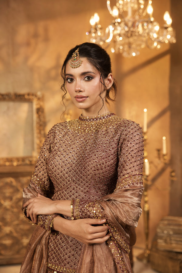 Rustic Maroon Lehenga
