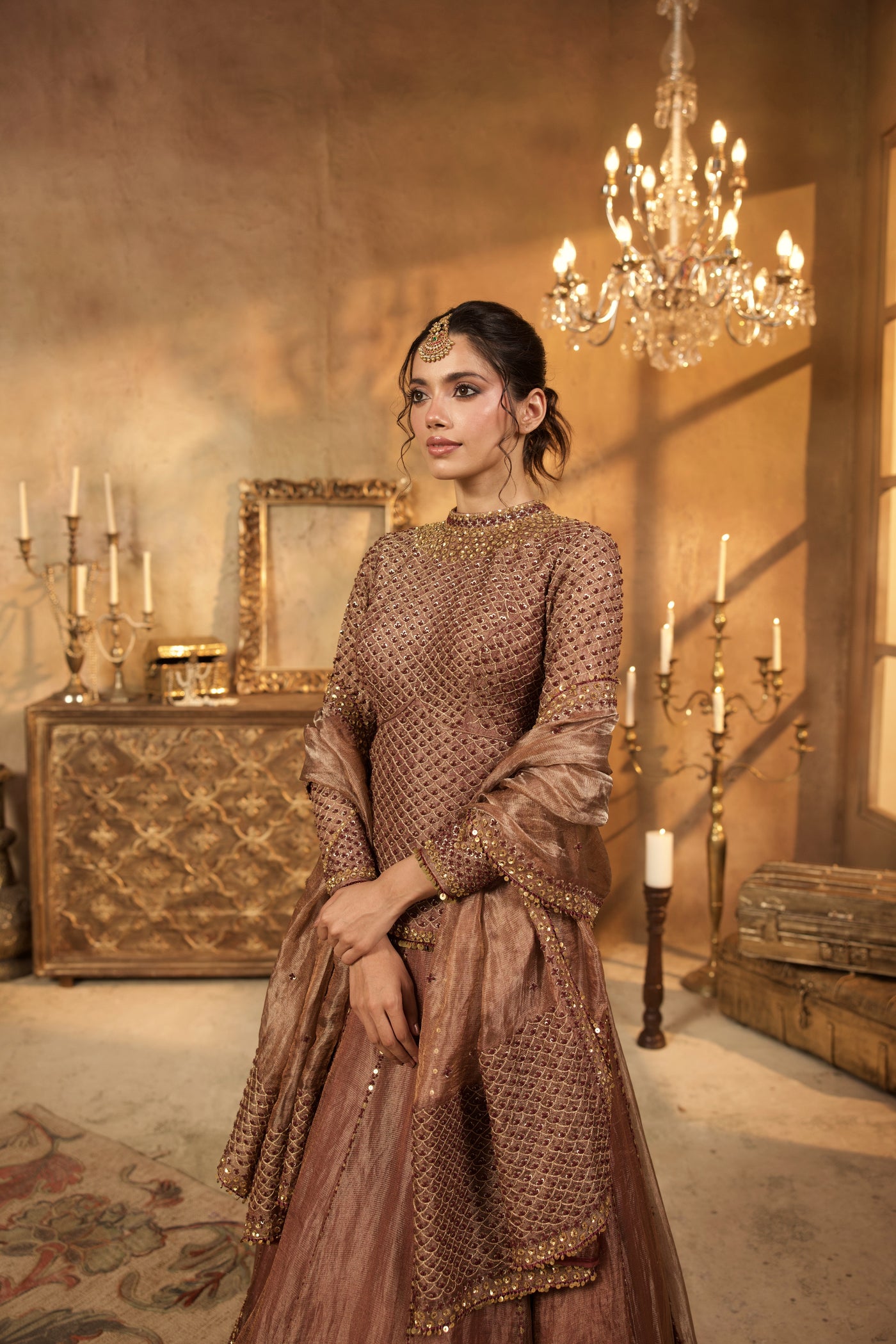 Rustic Maroon Lehenga