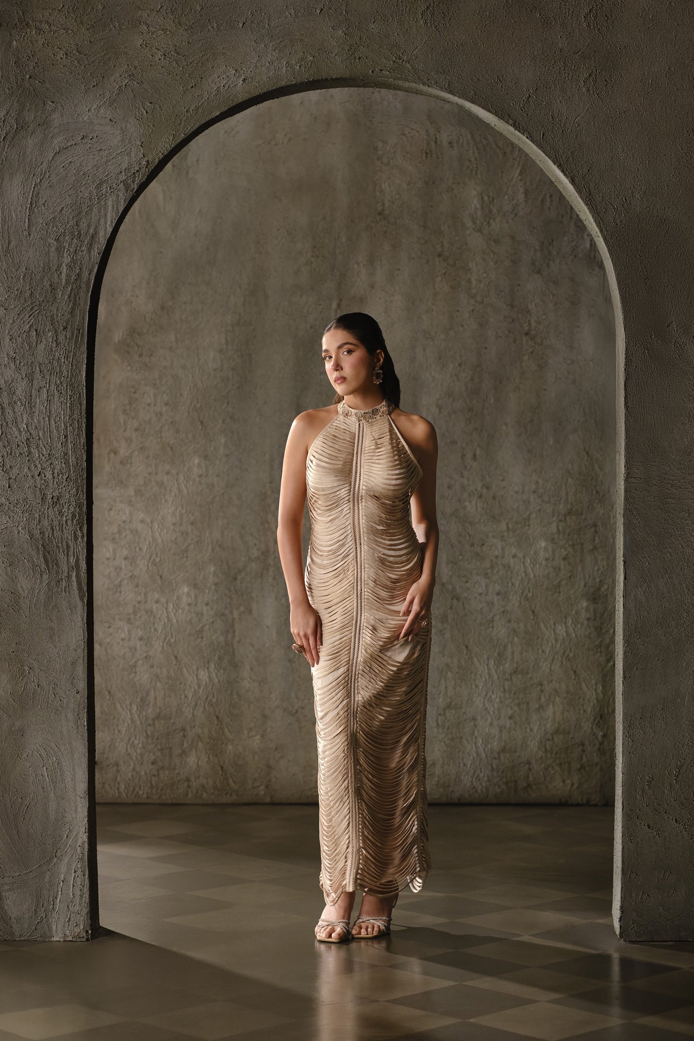 Sculpted Maxi dress
