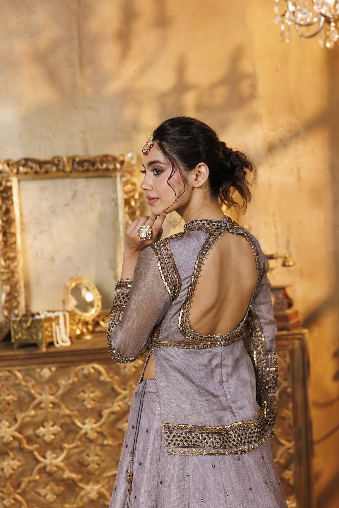 The Lilac lehenga set
