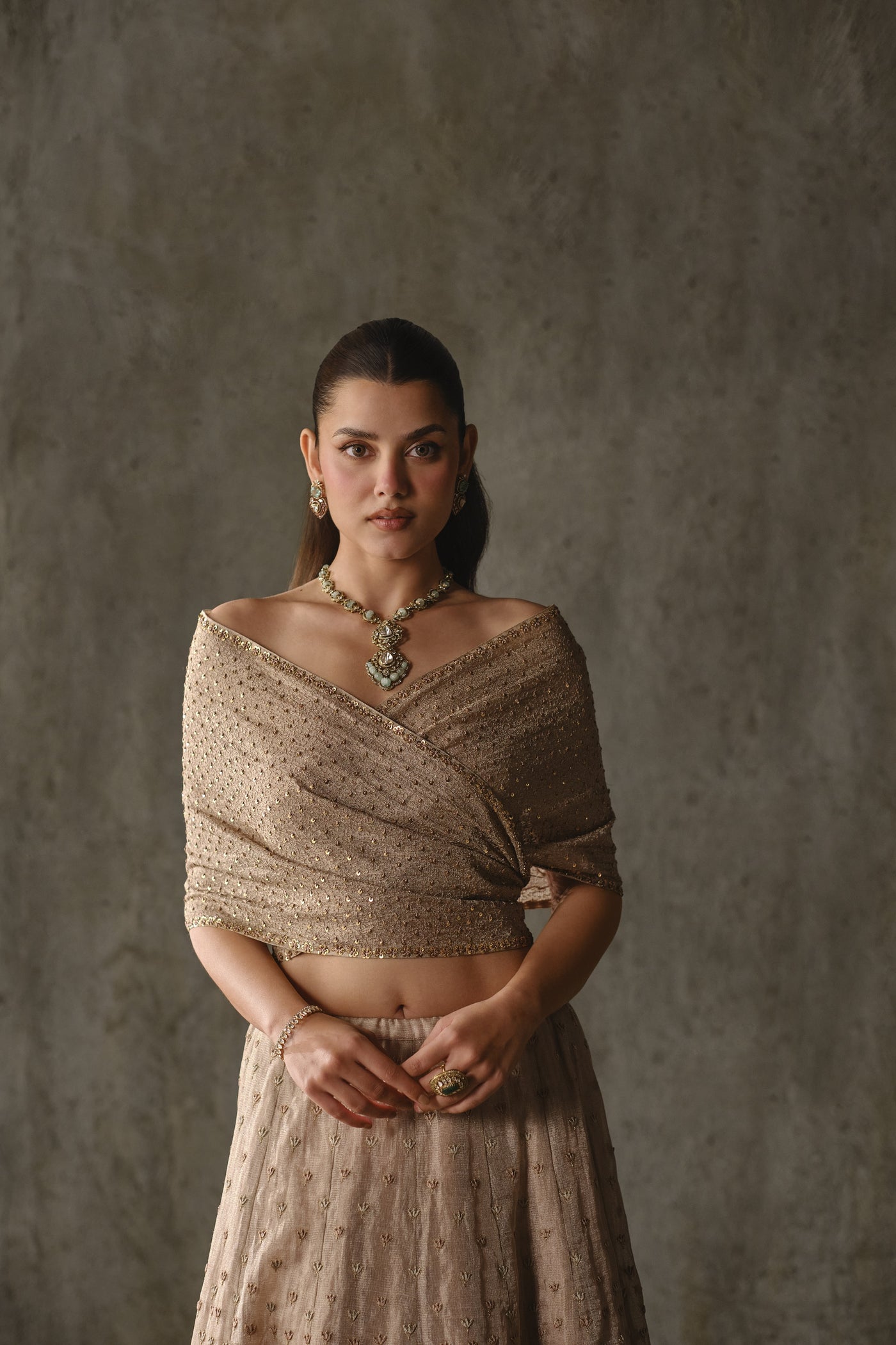 Tulip Drape Lehenga Set