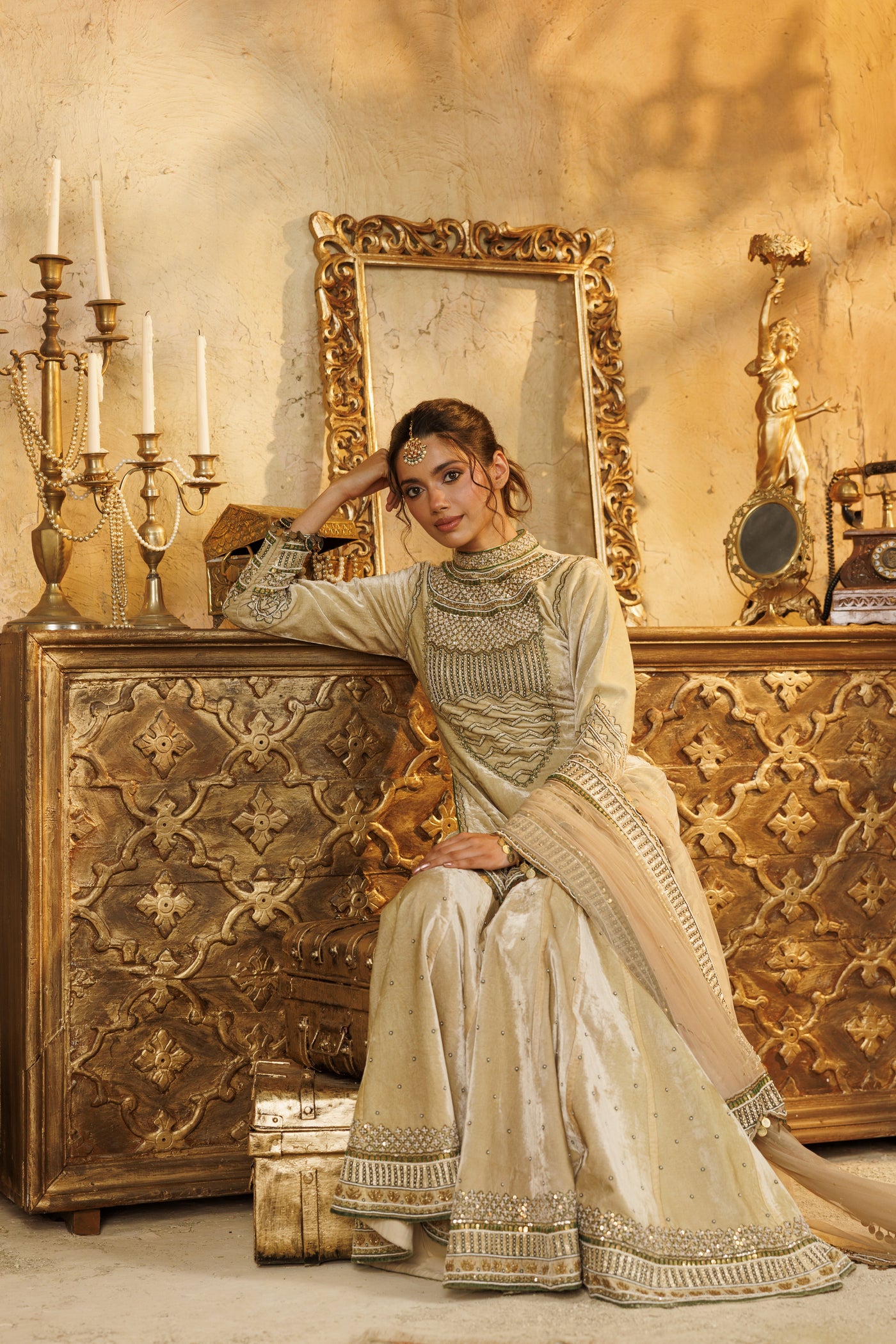Velvet NH Mandala Gharara set
