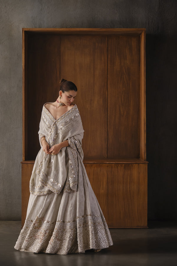 Wild Garden Lehenga Set With Mandala