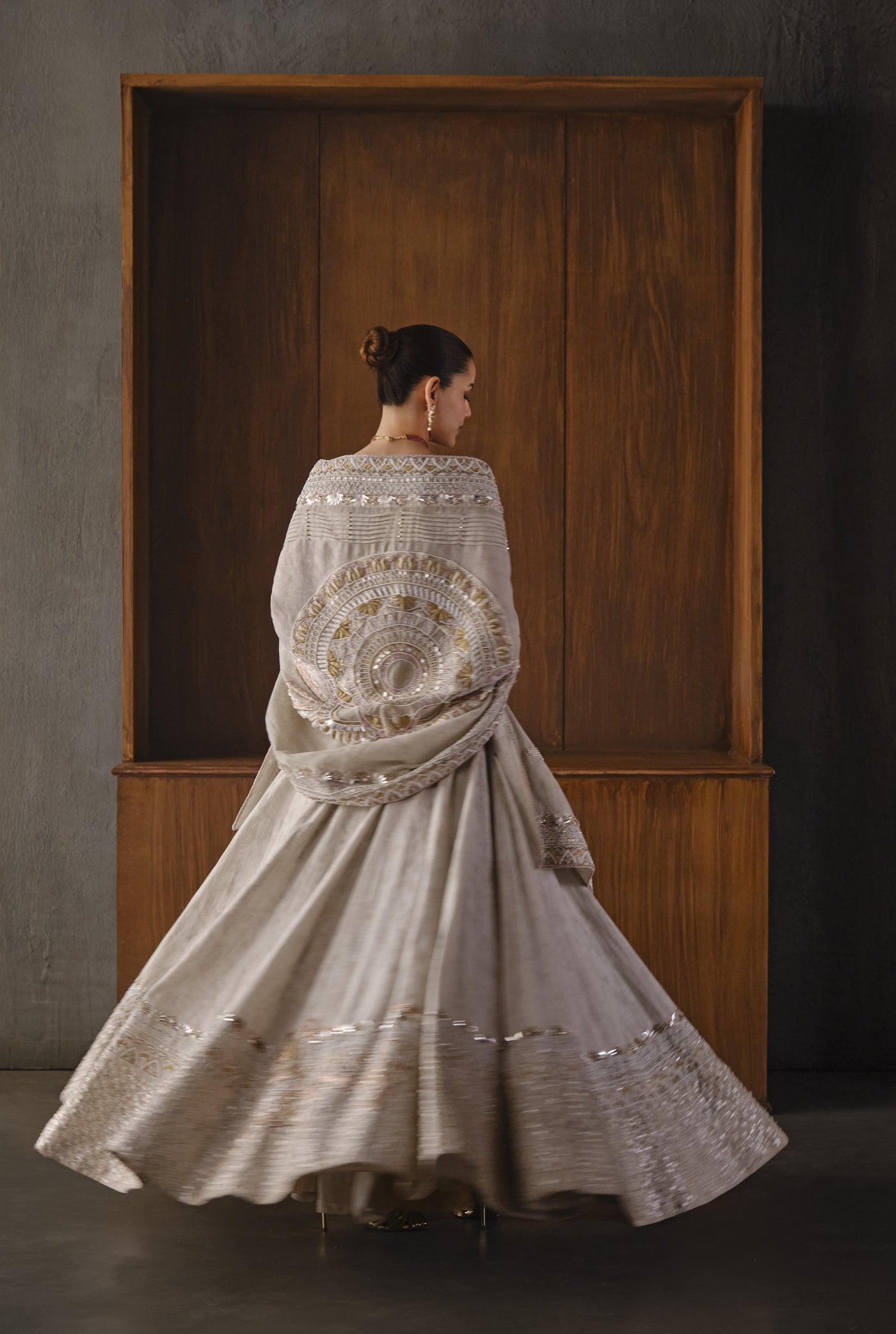 Wild Garden Lehenga Set With Mandala