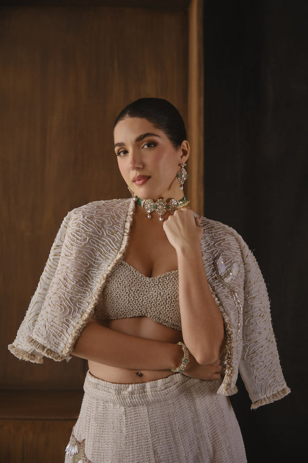 Winged Lehenga Set