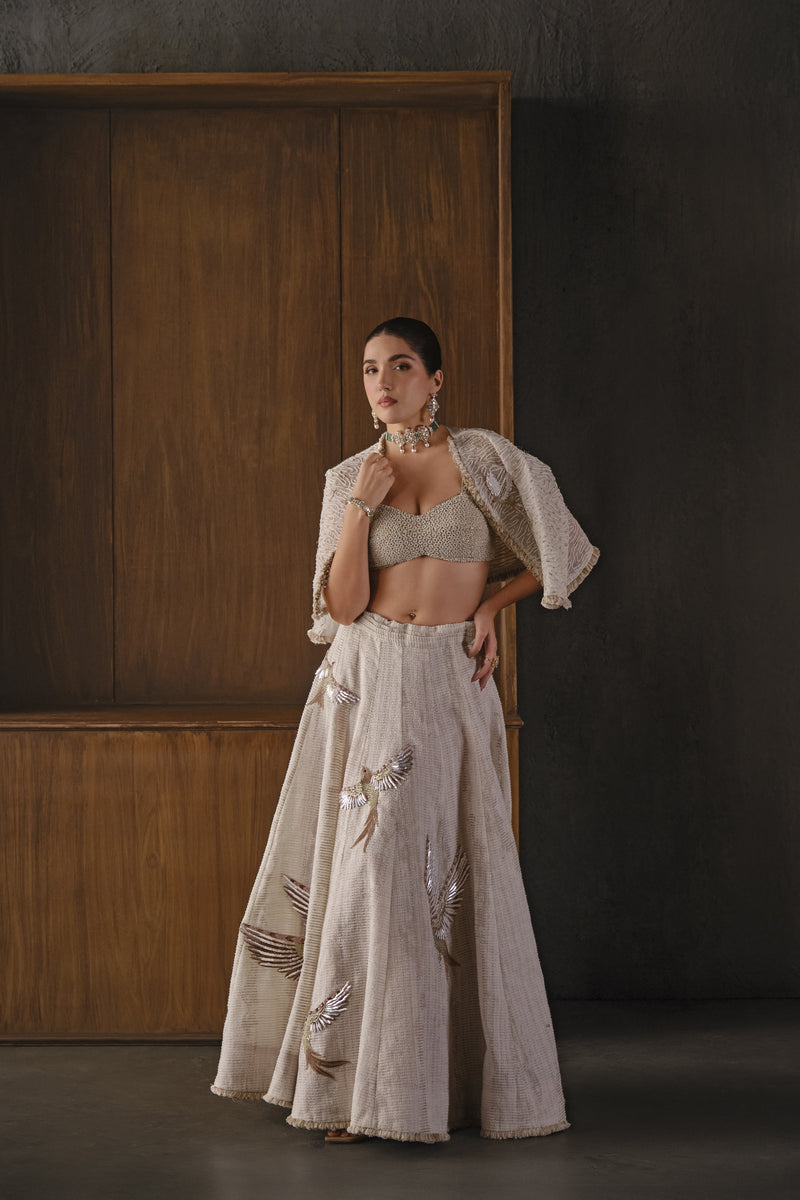 Winged Lehenga Set