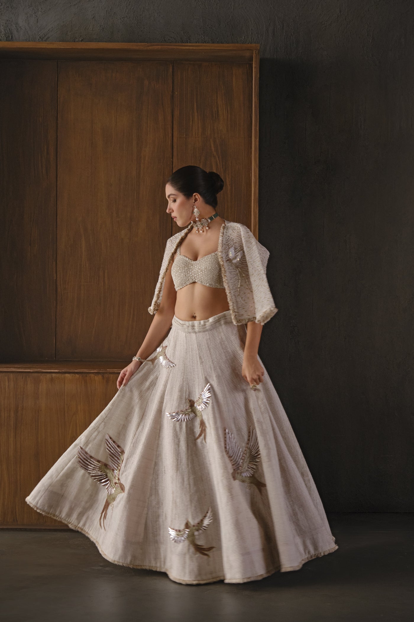 Winged Lehenga Set